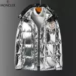 moncler doudoune hiver promo texture innovante nylon effet metallise argent